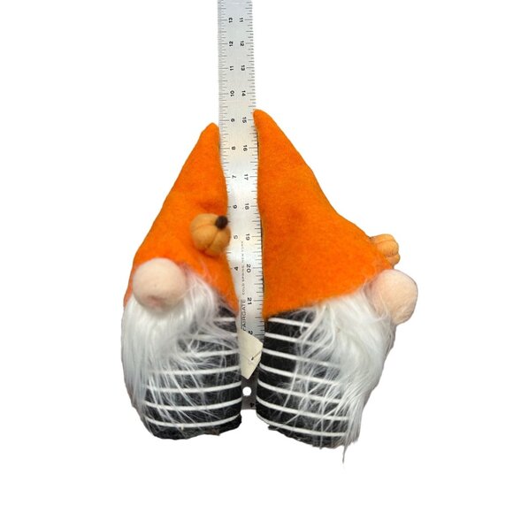 Delton Gnome Pumpkin Orange Hat NWT Fall Halloween Decoration Felt Lightweight - Picture 6 of 10